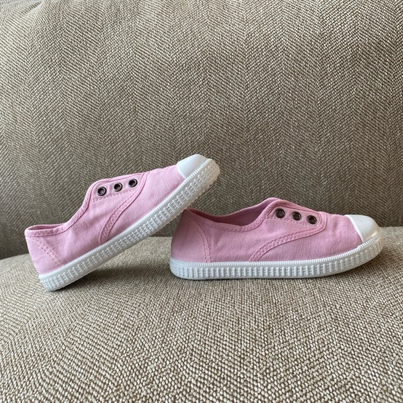 Mini Boden Canvas Laceless Pull On Sneaker. Light Pink, Size EU 27 (US 10). - Picture 4 of 11